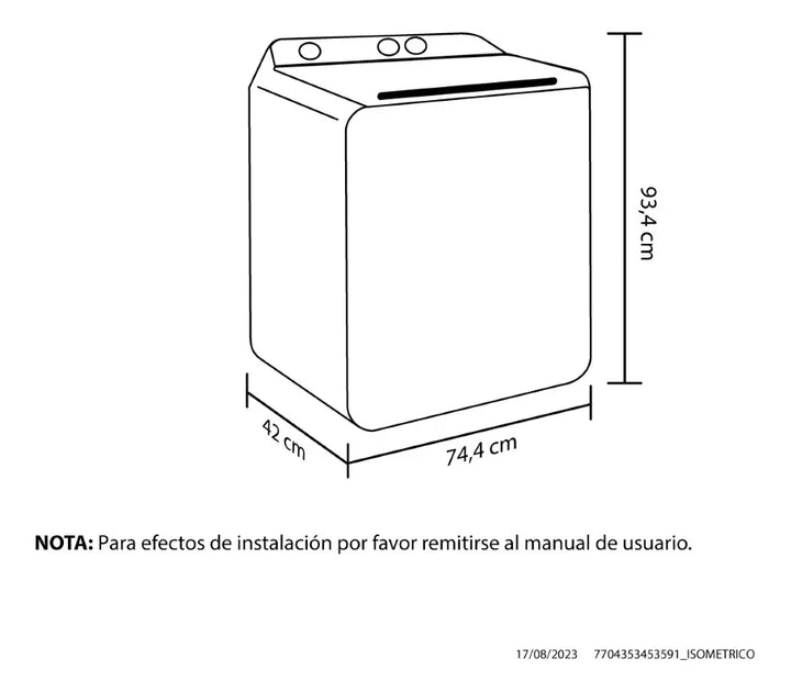 Lavadora Semiautomática De 7 Kg Blanca Color Blanco