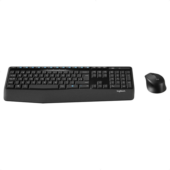 Kit de teclado y mouse inalámbrico Logitech MK345 Español color negro