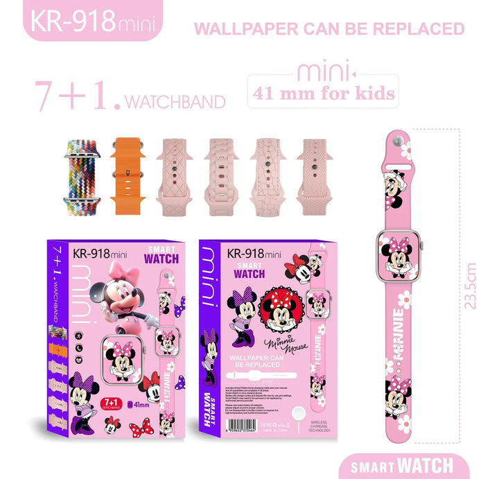 Combo Mini Reloj Para Niños Kr-918 7 En 1 Personajes - Según Disponibilidad