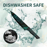 Juego De 12 Cuchillos De Cocina Coloridos Piedra Verde