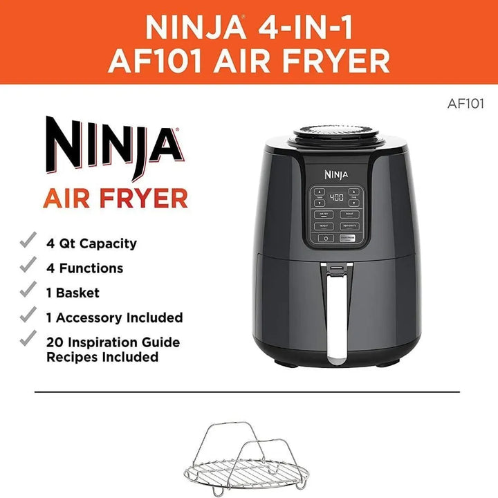 Air Fryer Ninja 3.7ltrs Freidora De Aire Digital Rostizadora Negro
