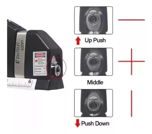 Nivel Laser Con Metro Tres Burbujas Alineador Multiproposito
