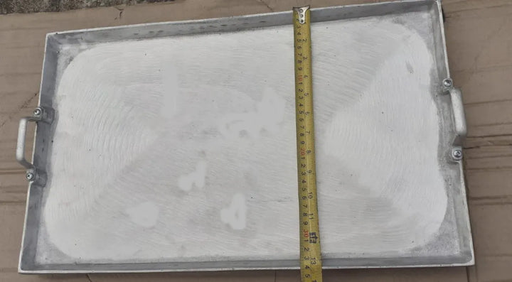 Plancha Asadora De Aluminio Para Cocina Estufa 55 Cm X 34 Cm Gris