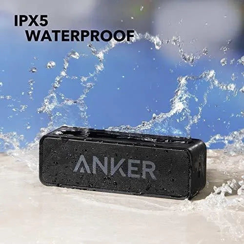 Altavoz Bluetooth Anker Soundcore Color Negro Mejorado Ipx5 A Prueba De Agua Sonido Estéreo Reproducción De 24 Horas Altavoz Inalámbrico Portátil Batería Recargable Para El Hogar Aire Libre
