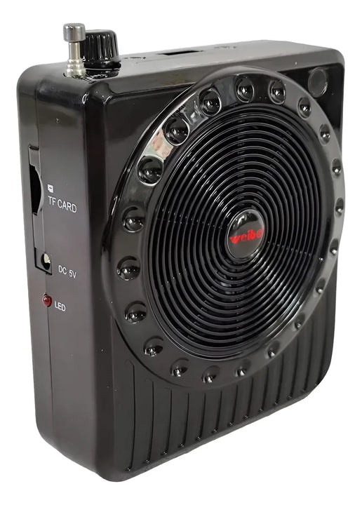 Parlante Portátil Micrófono Amplificador Bluetooth Radio Sd Rojo