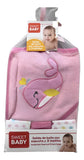 Salida De Baño Capucha +3 Toallitas Para Bebes Diseño Animal Rosa