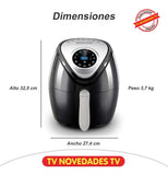 Freidora De Aire 3.2 Litros Digital Breivon Air Fryer Negro