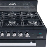 Estufa Con Horno Abba 6 Puestos Gas Natural Rg 803-4n Gt Color Negro
