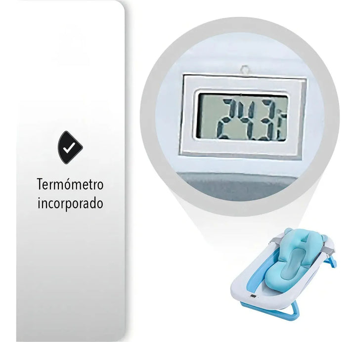 Bañera Tina Plegable Bebe Rosa Azul Ergonómica Fácil Guardar