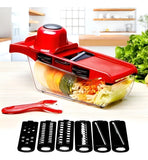 Rallador de mandolina, queso, patatas, verduras, verduras, 6 en 1