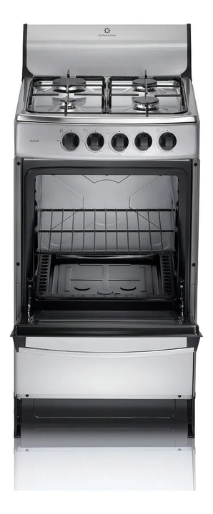 Estufa De Piso Indurama Dublin Spazio 20 4 Puestos Y Horno Gris