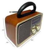 Radio Am Fm Parlante Usb Retro Recargable Bluetooth ¡ Mp3! Caqui