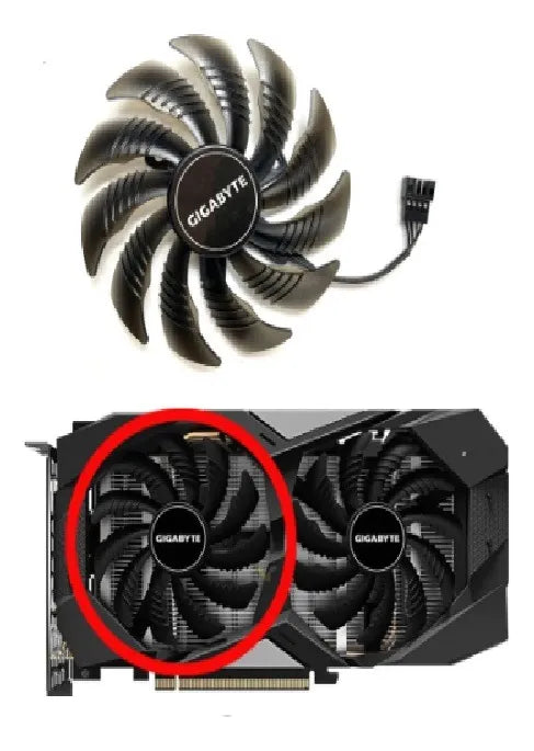 2 Ventiladores Para Tarjeta Video Gigabyte Rtx2060 Gtx 1660
