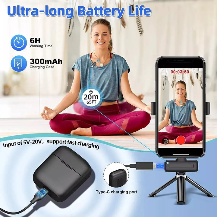 Microfono Lavalier Inalambrico Lightning Con Estuche Carga