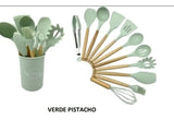 Set De 12 Utensilios De Cocina Silicona Resistentes Al Calor
