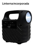 Parlante Bluetooth / Radio Recargable Con Linterna Portátil Negro