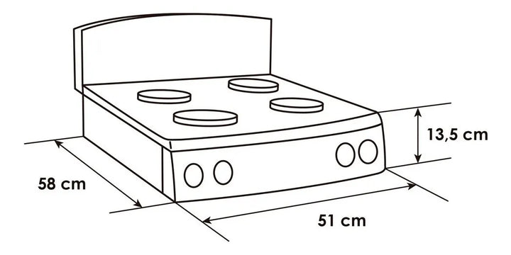 Estufa De Mesa Abba Gas St400-5 N Negro