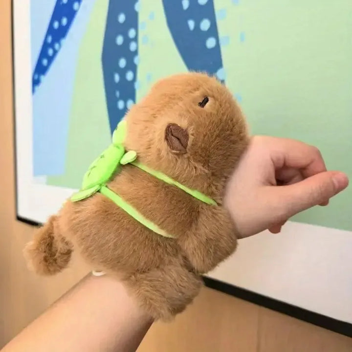 Peluche Capibara Cola Giratoria Luz Led Música Juguete Niños Café