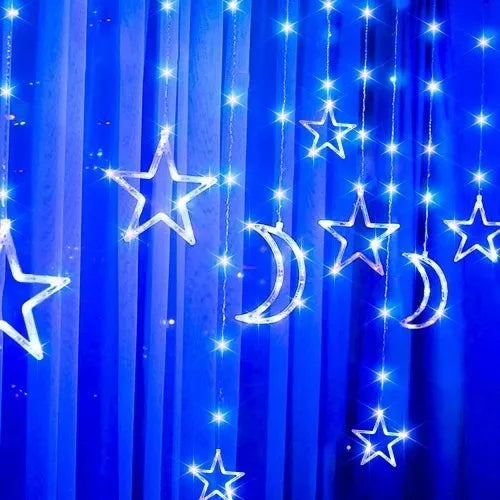 Extensión Luces Led Estrella Lunas 2.50m Decoración Navideña