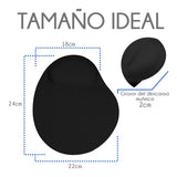 Mousepad Tapete Ergonomico De Gel Antideslizante Raton Negro