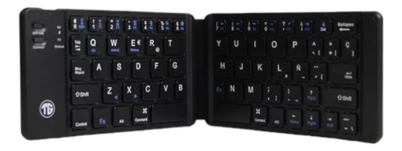 Teclado Plegable Inalámbrico Bluetooth Tk 1010 Color del teclado Negro