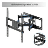 Soporte Tv Pared Doble Brazo 40-80 Pulgadas Vesa Articulado Color Negro