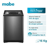 Lavadora automática 16kg diamond gray Mabe LMA6120WDGAB0