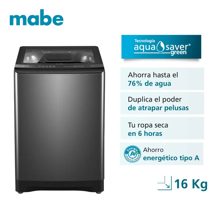Lavadora automática 16kg diamond gray Mabe LMA6120WDGAB0