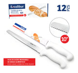 Cuchillo De Sierra Para Pan Inox 10 Pulgadas Excalibur Color Blanco