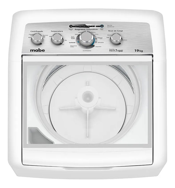 Lavadora Automática Agitador 19kg Blanca Mabe Lma79114vbab0