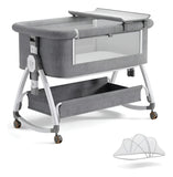 Moisés Portátil 4 En 1 Con Ruedas Y Mosquitero Para Bebé