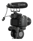 Micrófono Condensador Super Cardioide Boya BM2021 Tipo Shotgun Para Cámaras DSLR Videocámara Celular PC Alto Rendimiento De Sonido Micrófono Profesional Plug & Play Peso Ligero Super Compacto Práctico