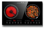 Estufa De Inducción 2 Puestos Digital 1200w Cada Hornilla Color Negro
