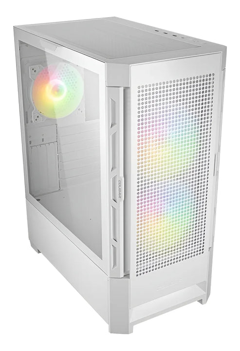 Armario Cougar Duoface Rgb de vidrio templado blanco para jugadores. Medio