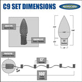 Luces Navideñas Led Para Exterior - 100 Pies - Cable Negro