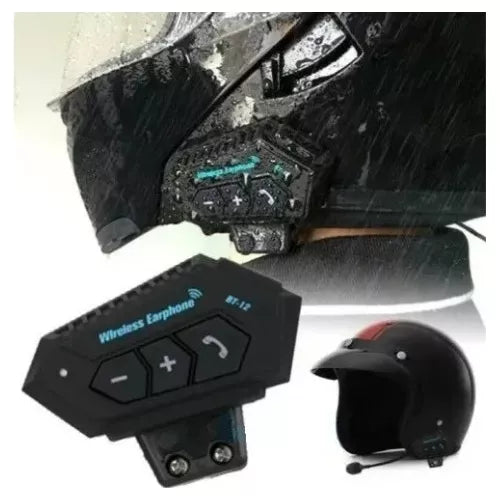 Intercomunicador Para Moto Bt12 Auriculares Casco Bluetooh