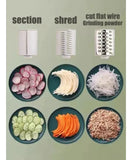 Cortador De Verduras Multifuncional 3 En 1 Cuchilla Rallador Verde Claro