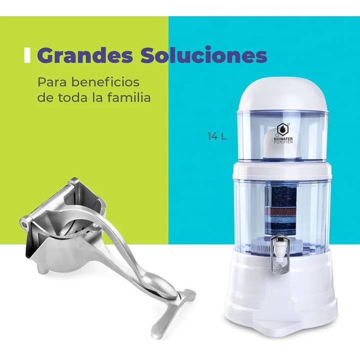 Filtro De Agua Chef Master + Exprimidor Manual De Frutas Blanco