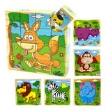 Rompecabezas Madera 6 En 1 Juguete Cubo Didáctico De 16 Pcs