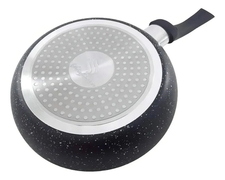 Set 3 Sartenes Antiadherentes Schaffhausen Mármol Gris Color Gris Oscuro