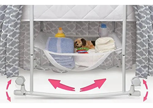 Moisés Y Cuna Mecedora Con Almacenamiento - Gris/linterna