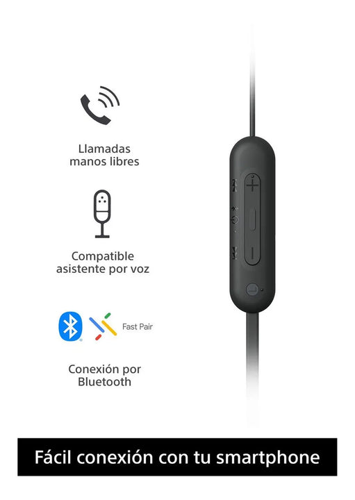 Audífonos Sony Internos Inalámbricos Wi-c100 Color Negro