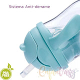 Vaso Pitillo Antiderrame Color Aguamarina