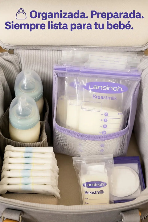 Kit Lactancia Lansinoh Combo Bolsas X50 +protectores X100