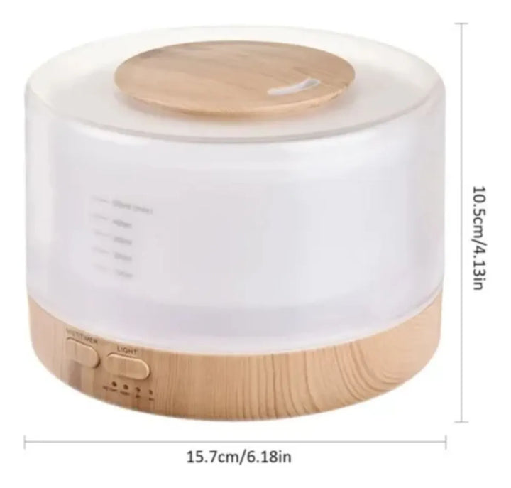 Humidificador Atomizador Difusor De Aroma Led Masmelo 500ml Blanco