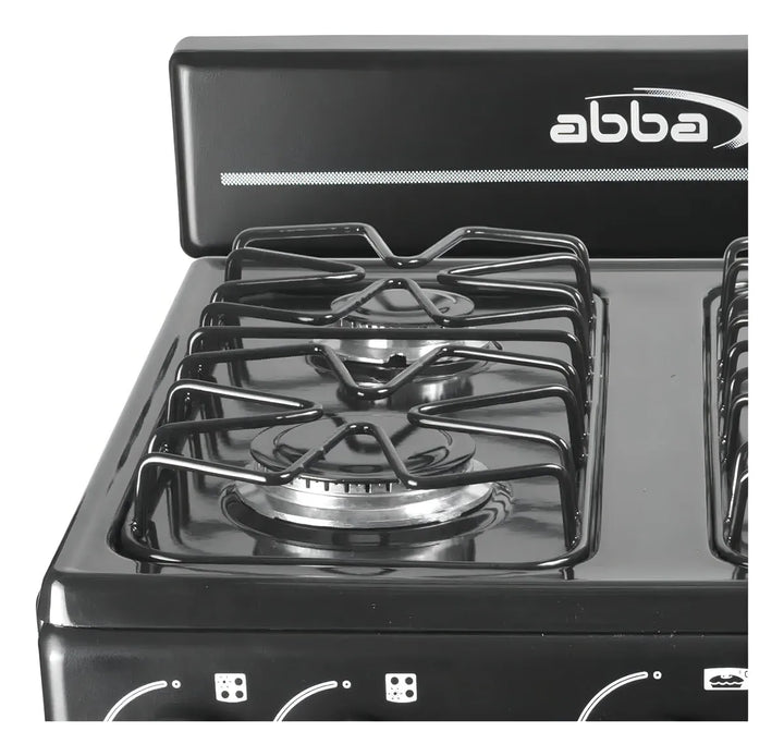Estufa Con Horno Abba 4 Puestos Gas Propano At 101-1 N Color Negro