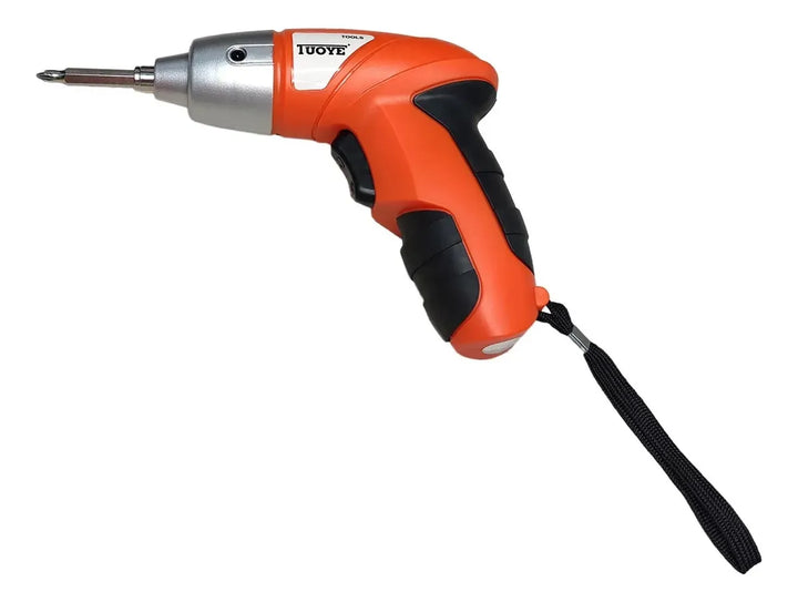 Kit Destornillador Eléctrico Inalámbrico Trabajos Rápidos - Naranja