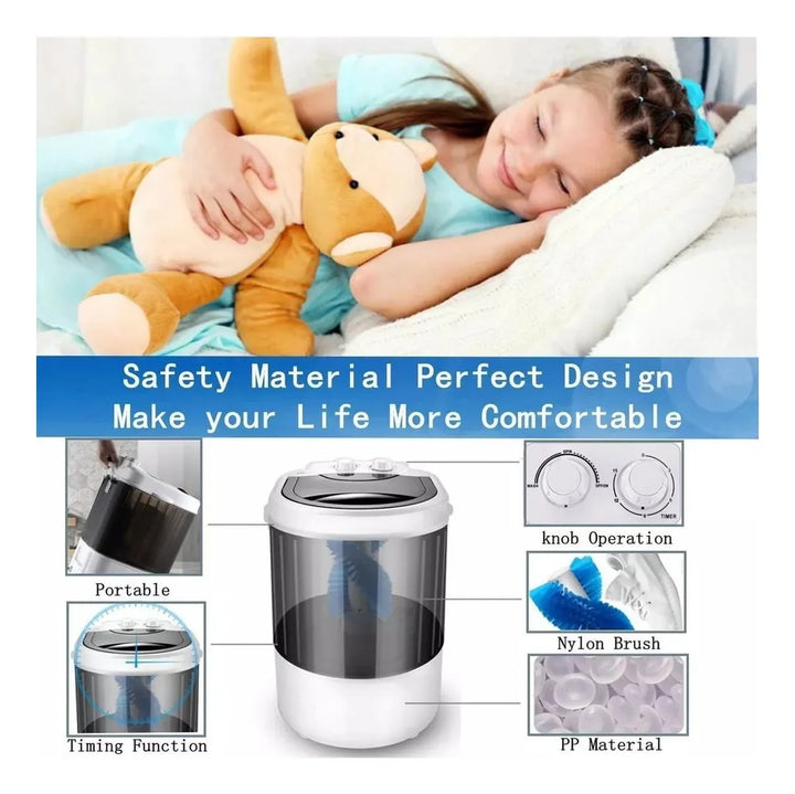 Mini Lavadora De Zapatillas Y Ropa Blanco