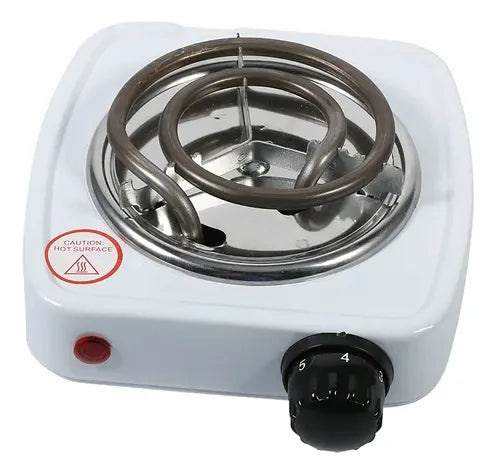 Mini Estufa Eléctrica Fogón Portátil Cocina 1 Puesto Blanco