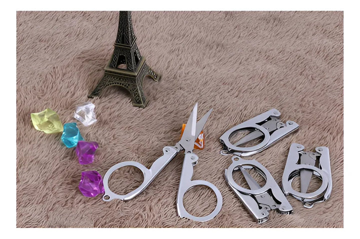 Shapenty Tijeras De Viaje Plegables De Acero Inoxidable 4 U